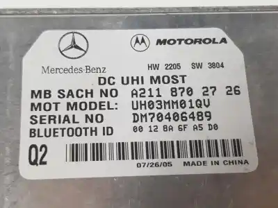 Автозапчасти б/у электронный модуль за clase c clase m 3.0 cdi ссылки oem iam a2118702726  a2118702726