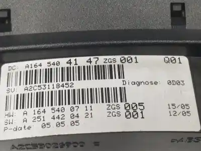 Автозапчасти б/у приборная доска за clase c clase m 3.0 cdi ссылки oem iam a1645404147  a1645404147