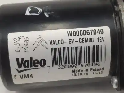 Second-hand car spare part front windshield wiper motor for citroen jumpy combi 1.6 blue-hdi fap oem iam references w000067049  9808465280