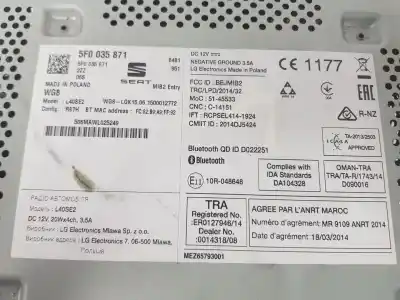 Автозапчастина б/у gps навігаційна система для seat toledo iv (kg3) 1.6 tdi посилання на oem iam 5f0035871  5f0035871 Автозапчастина б/у gps навігаційна система для seat toledo iv (kg3) 1.6 tdi посилання на oem iam 5f0035871  5f0035871