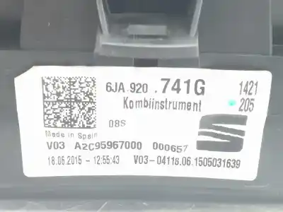 Автозапчастина б/у панель інструментів для seat toledo iv (kg3) 1.6 tdi посилання на oem iam 6ja920741g  6ja920741g Автозапчастина б/у панель інструментів для seat toledo iv (kg3) 1.6 tdi посилання на oem iam 6ja920741g  6ja920741g