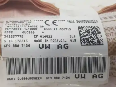 Автозапчасти б/у передняя правая подушка безопасности за seat arona 1.0 tsi ссылки oem iam 6f9880742h  6f9880742j