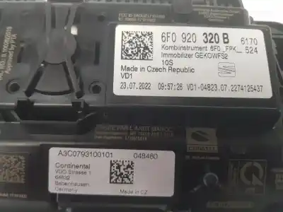 Автозапчастина б/у панель інструментів для seat arona xcellence edition посилання на oem iam 6f0920320b  6f0920320b