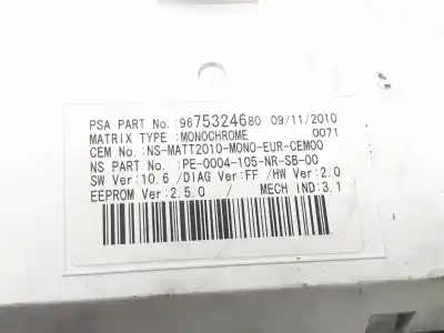 Peça sobressalente para automóvel em segunda mão quadrante por peugeot 508 1.6 hdi fap referências oem iam 9675324680  6103sw