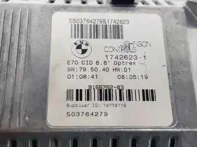 Second-hand car spare part multifunction display for bmw x5 (e70) xdrive35d oem iam references 9166782  65509166782