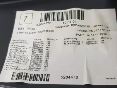 Pezzo di ricambio per auto di seconda mano bracciolo centrale per bmw x1 (e84) 2.0 turbodiesel cat riferimenti oem iam 52844781  51162993631