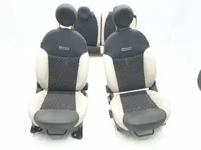 Second-hand car spare part complete seat set for fiat nuova 500 1.2 oem iam references   