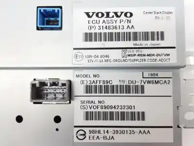 Peça sobressalente para automóvel em segunda mão display gps / multimídia por volvo v40 cross country 2.0 d referências oem iam 31483613aa  36011464