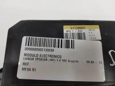 Second-hand car spare part electronic module for lancia ypsilon (101) 1.4 16v oro (10.2006->) oem iam references 51720997  51720997