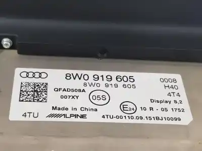 Автозапчастина б/у багатофункційний дисплей для audi a4 avant 3.0 v6 24v tdi посилання на oem iam 8w0919605  8w0919605