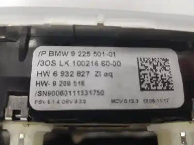 Peça sobressalente para automóvel em segunda mão luz interior por bmw 3 touring (e91) 325 d referências oem iam 9225501