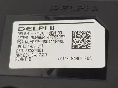 Автозапчастина б/у многофункційне управління для citroen c4 picasso ii 1.6 hdi / bluehdi 115 посилання на oem iam 98011194xu  98011194xu