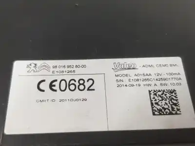 Second-hand car spare part electronic module for citroen c4 picasso ii 1.6 hdi / bluehdi 115 oem iam references 9801695280  9801695280