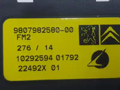 Second-hand car spare part electronic module for citroen c4 picasso ii 1.6 hdi / bluehdi 115 oem iam references 9807982580  9807982580