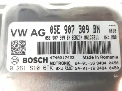 Second-hand car spare part ecu engine control for seat arona fr edition oem iam references 05e907309bn  05e906013ck