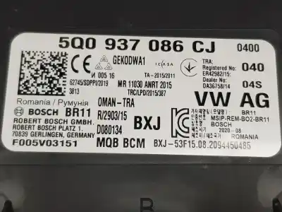 Автозапчасти б/у электронный модуль за volkswagen passat variant (cb5) executive 150 cv / 110 kw ссылки oem iam 5q0937086cj  5q0937086cj