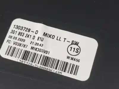 Автозапчастина б/у центральний подлокник для volkswagen passat variant (cb5) executive 150 cv / 110 kw посилання на oem iam 3g0862531  3g1863241d