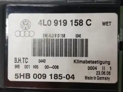 Peça sobressalente para automóvel em segunda mão comando de sofagem (chauffage / ar condicionado) por audi q7 (4l) 3.0 v6 24v tdi referências oem iam 4l0919158c  4l0919158c