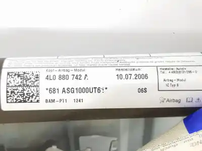 Автозапчасти б/у передняя правая подушка безопасности за audi q7 (4l) 3.0 v6 24v tdi ссылки oem iam 4l0880742a  4l0880742a