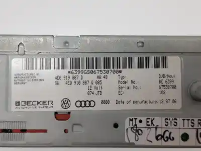 Автозапчастина б/у gps навігаційна система для audi q7 (4l) 3.0 v6 24v tdi посилання на oem iam 4e0919887d  4e0910887q