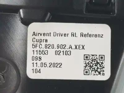 Автозапчастина б/у аератор для cupra sin definir sin definir посилання на oem iam 5fc820902a  5fc820902a