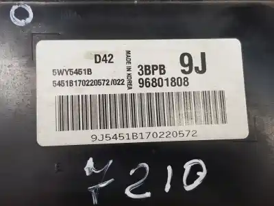 Second-hand car spare part ecu engine control for chevrolet matiz 1.0 cat oem iam references 96801808  96801808