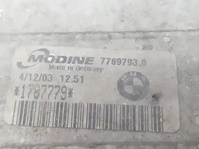 Second-hand car spare part intercooler for bmw 3 (e46) 320 d oem iam references 7789793  7793370