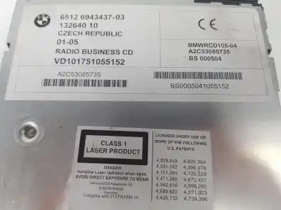 Second-hand car spare part dvd system for bmw x3 (e83) 2.5 i oem iam references 65126943437  6943437