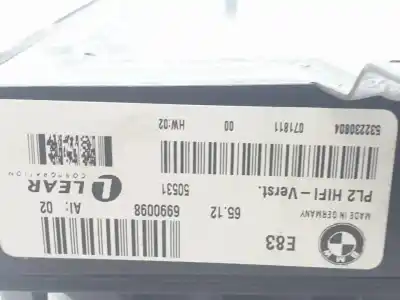 Peça sobressalente para automóvel em segunda mão módulo eletrónico antena por bmw x3 (e83) 2.5 i referências oem iam 65126990098  9143150