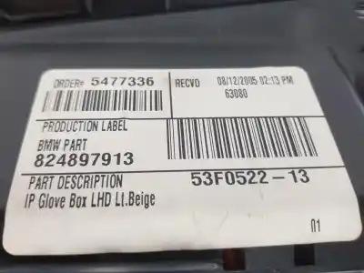 Peça sobressalente para automóvel em segunda mão porta luvas por bmw x5 (e53) 3.0 d referências oem iam 5477336  8248980