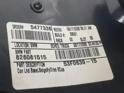 Second-hand car spare part center armrest for bmw x5 (e53) 3.0 d oem iam references 5477336  8402933