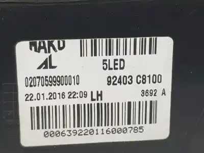 Pezzo di ricambio per auto di seconda mano luce di coda interna sinistra per hyundai i20 i (pb, pbt) 1.4 crdi riferimenti oem iam 92403c8100