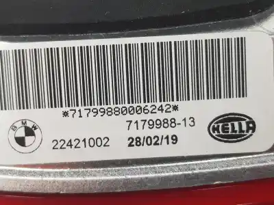 Second-hand car spare part interior rear right light for bmw x6 (e71) 3.5d oem iam references 7179988  63217179988