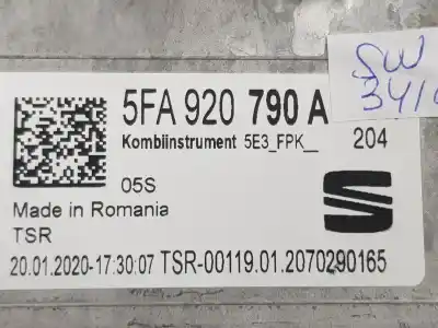 Автозапчастина б/у панель інструментів для cupra sin definir sin definir посилання на oem iam 5fa920790a  5fa920790a