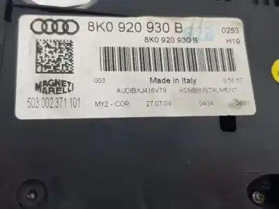 Автозапчасти б/у приборная доска за audi a4 b8 avant (8k5) 2.0 tfsi ссылки oem iam 8k0920930b  8k0920930b