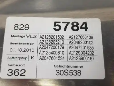 Second-hand car spare part driver left window regulator for clase c clase e lim. 2.1 cdi oem iam references a2047202479  a2047202479