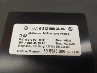 Peça sobressalente para automóvel em segunda mão módulo eletrônico por clase c clase e lim. 2.1 cdi referências oem iam a2129003806  a2129003806