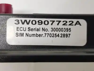 Автозапчастина б/у електронний модуль для bentley continental gt básico посилання на oem iam 3w0907722a  3w0907722a