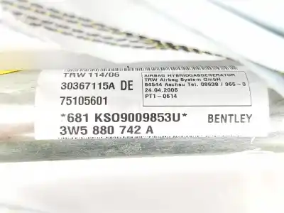 Автозапчасти б/у передняя правая подушка безопасности за bentley continental gt básico ссылки oem iam 3w5880742a  3w5880742b