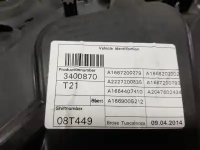 Автозапчастина б/у регулятор переднього правого скла для clase c clase m 3.0 cdi посилання на oem iam a1667200279  a1667200279