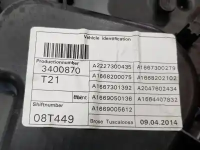 Автозапчастина б/у регулятор вікна передній лівий для clase c clase m 3.0 cdi посилання на oem iam a1667200179  a1667200179