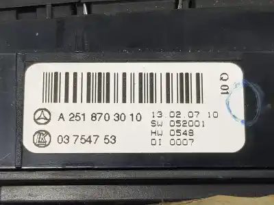 Second-hand car spare part hazard warning lights for mercedesbenz clase r bm 251 280 cdi 4matic 251.020 oem iam references a2518703010