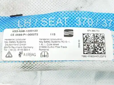 Автозапчасти б/у подушка безопасности передняя левая шторка безопасности за seat leon (kl1) 1.5 16v tsi act 131 cv / 96 kw ссылки oem iam 5f4880741  5f4880741