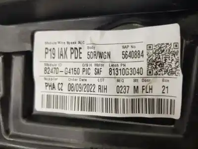 Автозапчастина б/у регулятор вікна передній лівий для hyundai i30 (pde, pd, pden) 1.4 t-gdi посилання на oem iam 82471g4000  82471g4000