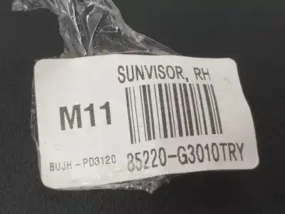 Second-hand car spare part right sunshade for hyundai i30 (pde, pd, pden) 1.4 t-gdi oem iam references 85220g3510try