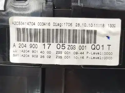 Second-hand car spare part dashboard for mercedes-benz clase c (w204) c 200 cdi (204.001) oem iam references a2049001705  a2049001705