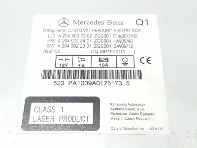 Second-hand car spare part audio system / radio cd for mercedes-benz clase c (w204) c 200 cdi (204.001) oem iam references a2049007202  a2049007202