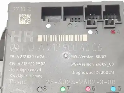 Second-hand car spare part electronic module for mercedes-benz clase c (w204) c 200 cdi (204.001) oem iam references a2129004006  a2129004006