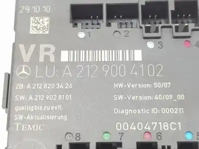 Second-hand car spare part electronic module for mercedes-benz clase c (w204) c 200 cdi (204.001) oem iam references a2129004102  a2129004102