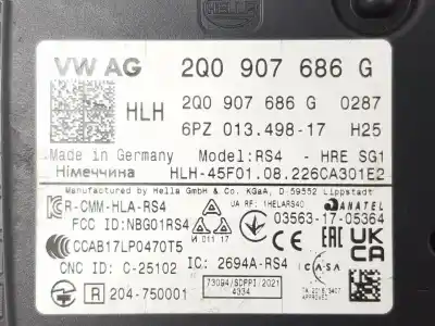 Автозапчастина б/у електронний модуль для cupra leon 1.4 tsi híbrido посилання на oem iam 2q0907686g  2q0907686g
